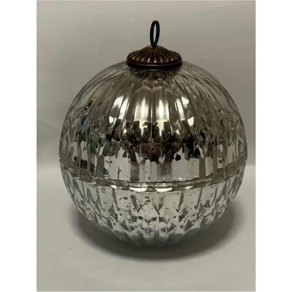Vintage Pottery Barn Glass Mercury Jewelry Bowl ~ Excellent